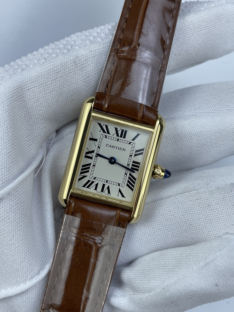 (준비완료/특급배송 )NO.2627/AF공장 까르띠에 탱크머스트 22미리 스몰사이즈 옐로우골드