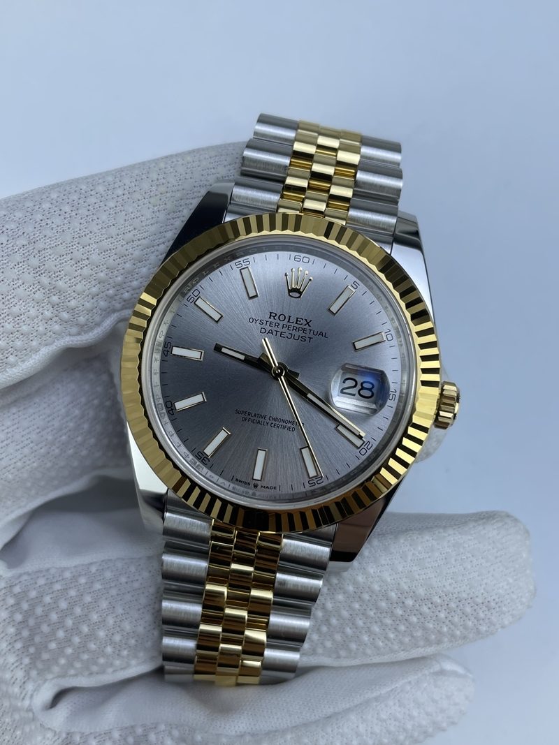 (준비완료/특급배송)NO.3082/롤렉스 데이저스트 126333 41미리 옐로우 골드 콤비 실버 QP공장
