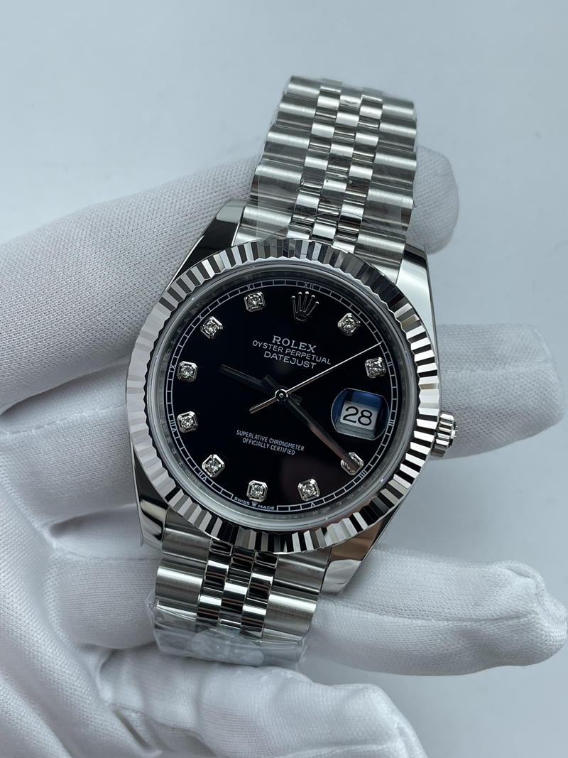 (준비완료/특급배송)NO.3588/롤렉스 데이저스트 126334 41미리 블랙다이얼 다이아몬드 인덱스 QP공장